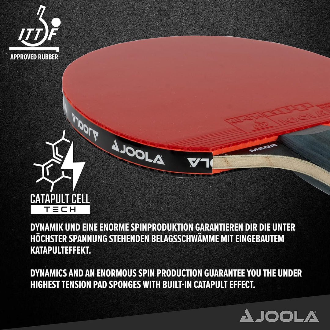 Joola TT-Schläger Mega Carbon Tischtennisset, 2,0 MM Schwamm & Tischtennis Reinigungsset PRO Cleaner
