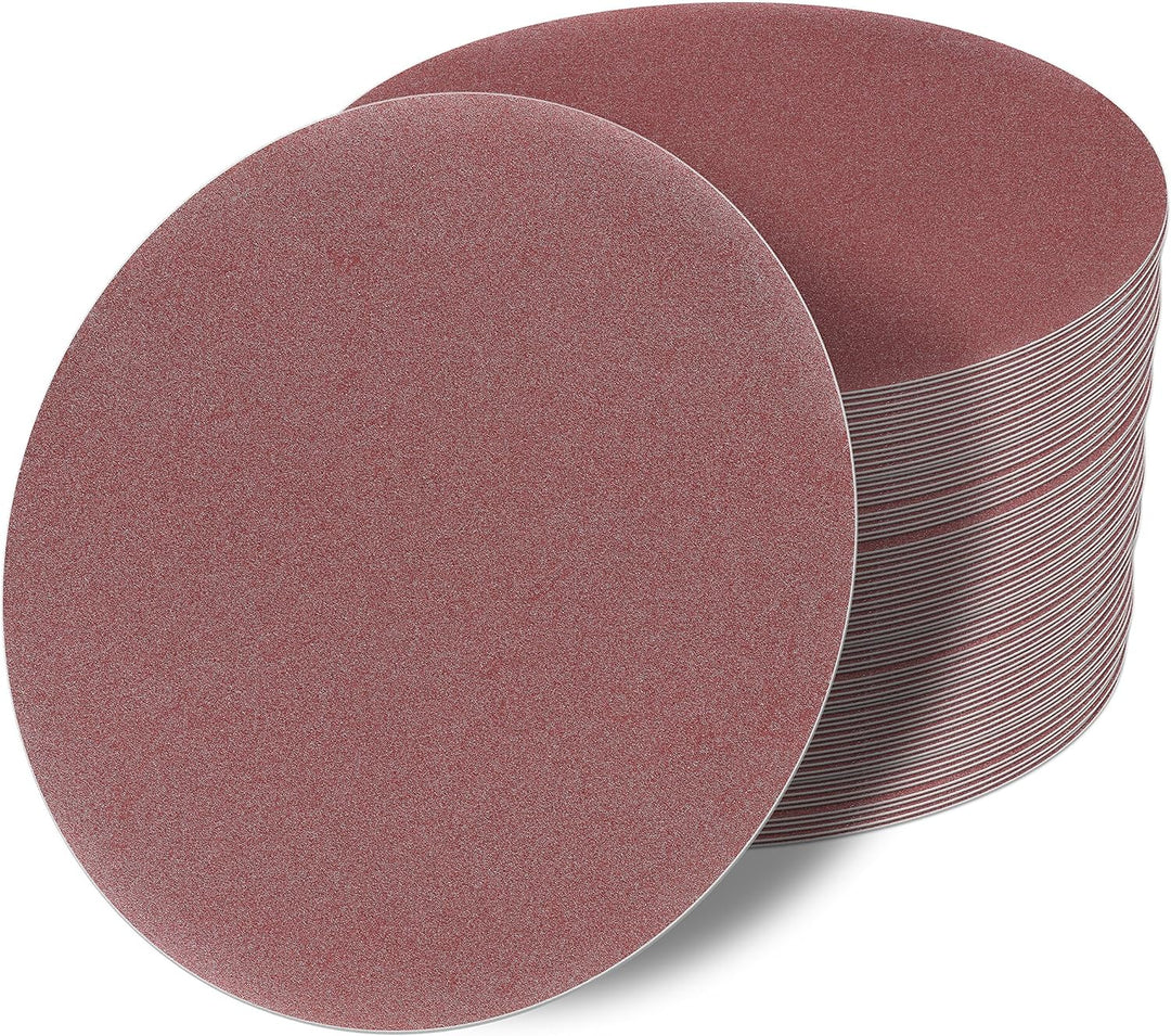 48 Stück Klett-Schleifscheiben red Ø 150 mm Körnung je 8 x 1200/800/400/320/240/100 für Exzenter-Sch