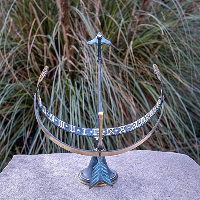IDYL Outdoor Zeitmesser aus Bronze Sonnenuhr - hochwertig und auffällig | 0029 | Masse: 35 x 45 x 30