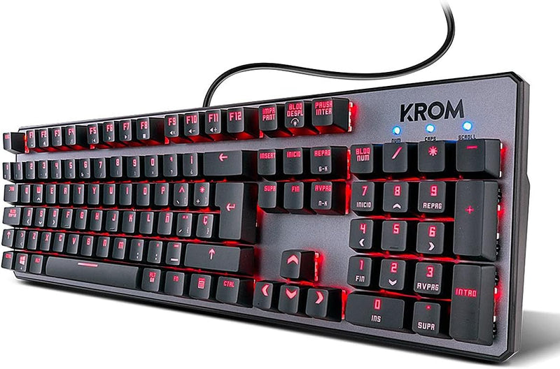 KROM Tastatur Gaming KERNEL -NXKROMKRNL- Tastatur mechanische, mit Nummernblock für PC Gamer, RGB-LE