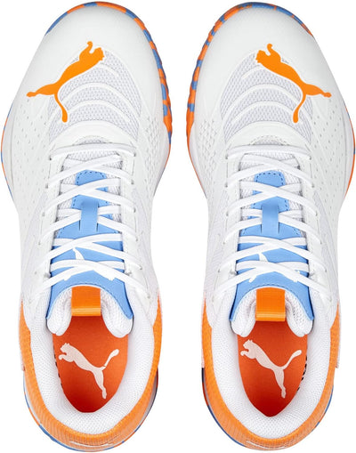 PUMA Unisex Solarattack RCT Tennisschuh 40 EU Puma White Ultra Orange Team Light Blue, 40 EU Puma Wh