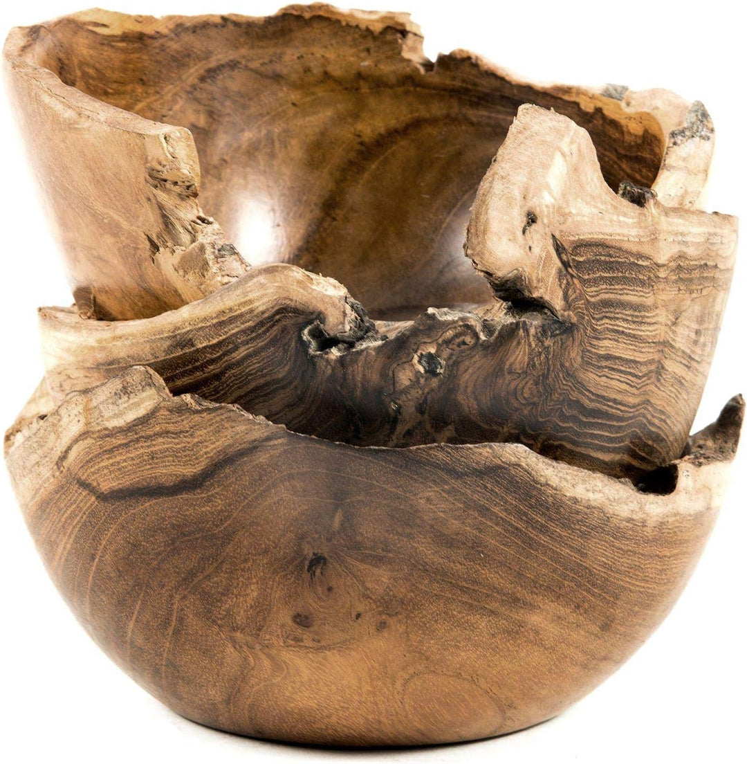 Windalf Kleine Triskele Holzschale Ayleen Ø 15 cm Handarbeit aus Wurzelholz