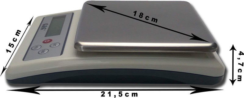 G&G KF 3kg / 0.1g, einstellbare Abschaltautomatik, Küchenwaagen Feinwaage, mit Netzteil und Batterie