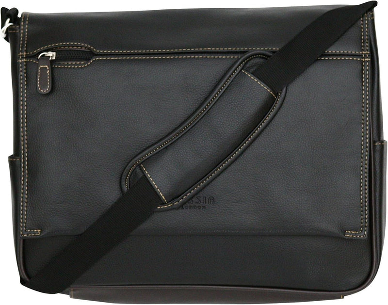 Aktentasche aus PU-Kunstleder - Messenger Bag für Laptops bis 15"