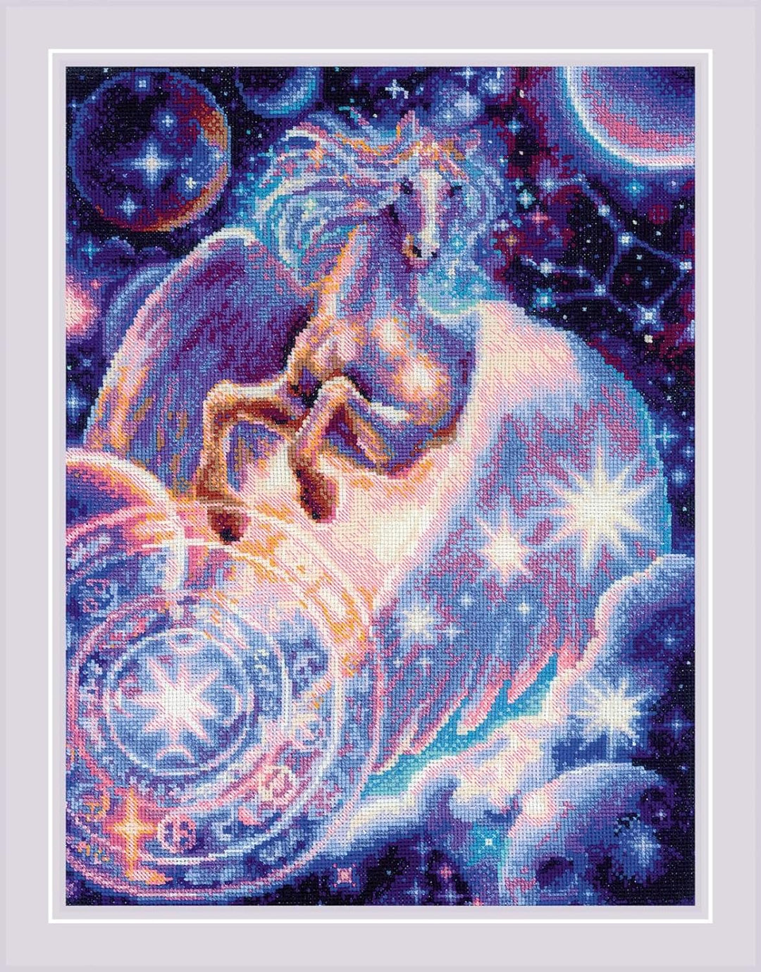 RIOLIS Counted Cross Stitch Kit 11.75"X15.75"-Pegasus Constellation (14 Count)