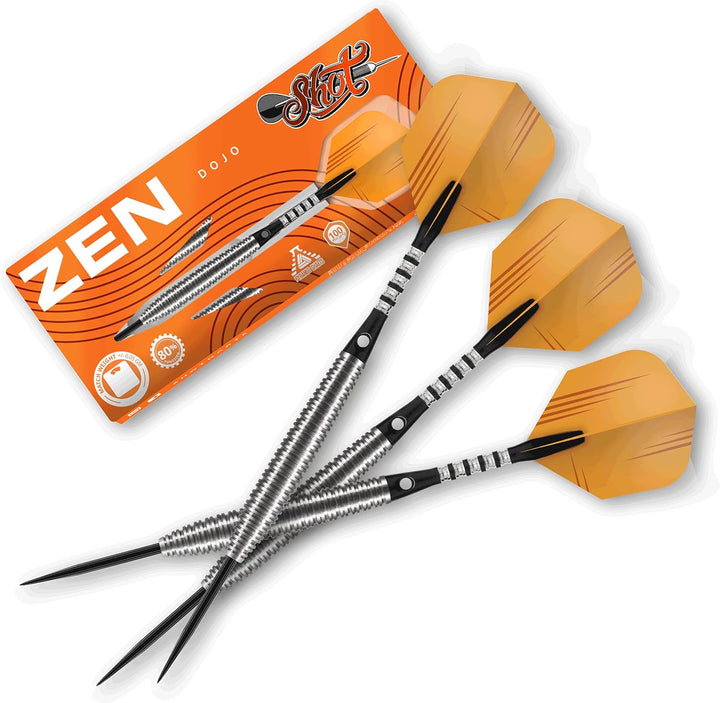 Shot Steel Darts Zen Dojo 80% Tungsten Steeltip Darts Steeldart 23 Gr, 23 Gr