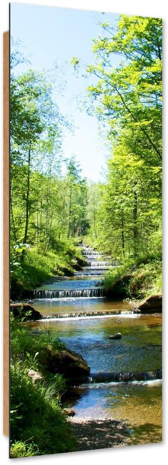 Wandbild Landschaft Modern Deko Kunst Bilder Fluss Grün 40x100 cm M14617 40x100 cm, M14617 40x100 cm