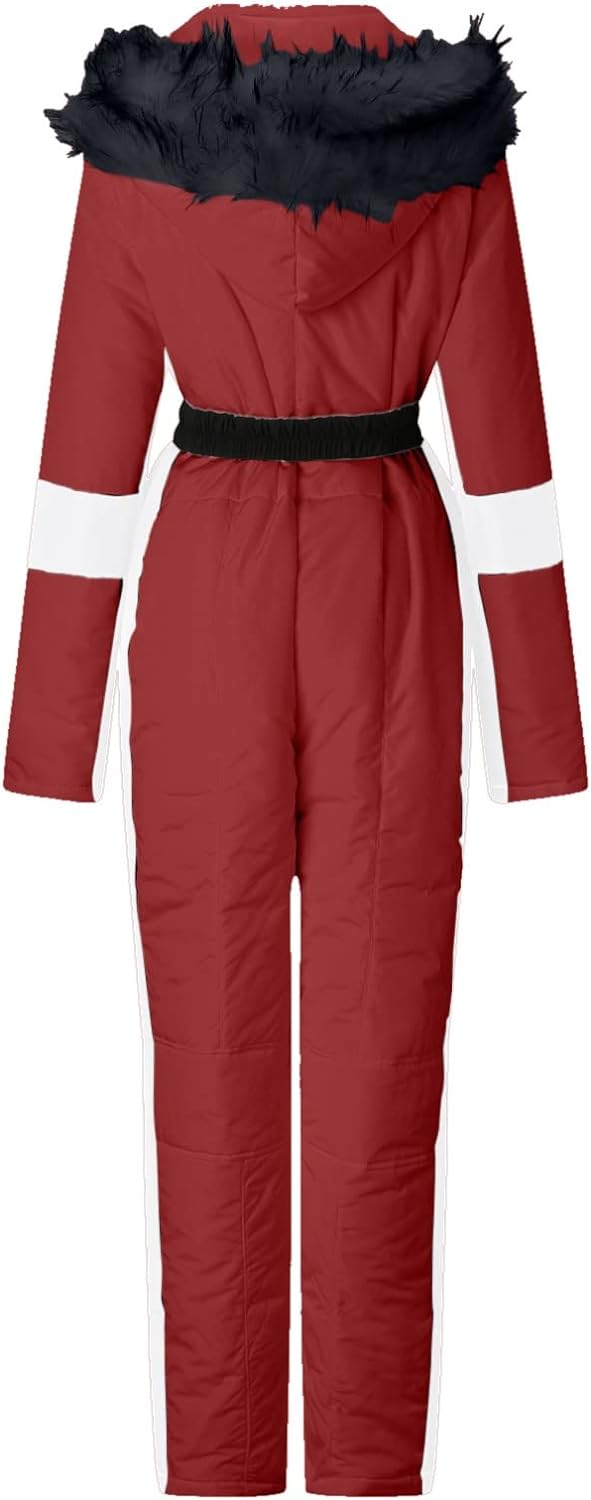 Fannyfuny Damen Schneeanzug Skianzug Winter Warme Skioverall Skifahren Skianzüge Overall Jumpsuit Fr