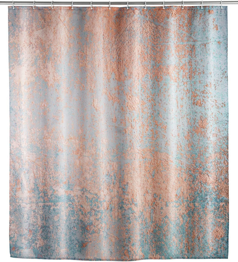 WENKO Anti-Schimmel Duschvorhang Agate, antibakterieller Textil-Vorhang für Dusche und Badewanne, wa
