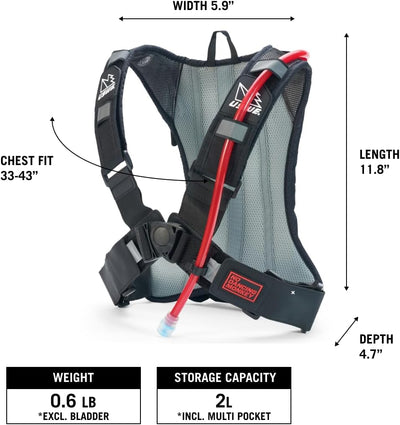 USWE Unisex – Erwachsene Outlander Trinkrucksack Unisize Schwarz, Unisize Schwarz