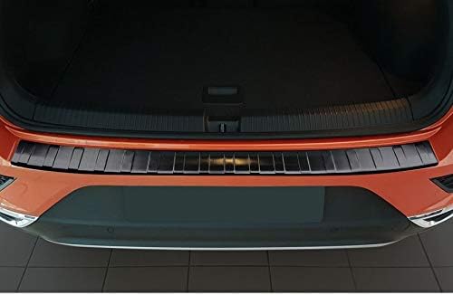 Ladekantenschutz aus Edelstahl in anthrazit mit 3D Abkantung passend für VW T-ROC ab 2017 (auch Cabr