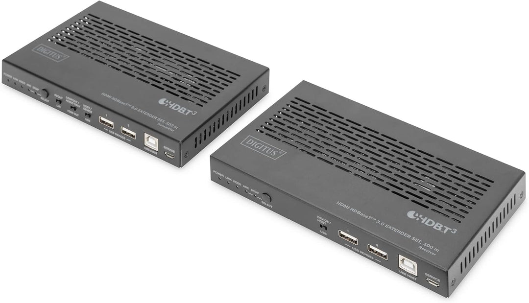 Digitus HDMI KVM Extender - 4k/60Hz - Sender & Empfänger - HDBaseT 3.0 - HDMI 2.0b - USB 2.0 - Reich