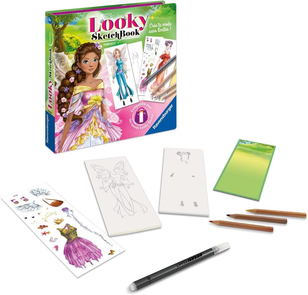 Ravensburger Looky Sketch Book – Fantasy – Kreative Freizeit – Modezeichnung – Stylismus – Entspannt