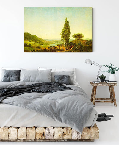 Generisch Caspar David Friedrich - Der Sommer Landschaft mit Lie als Leinwandbild / Grösse: 120x80 c