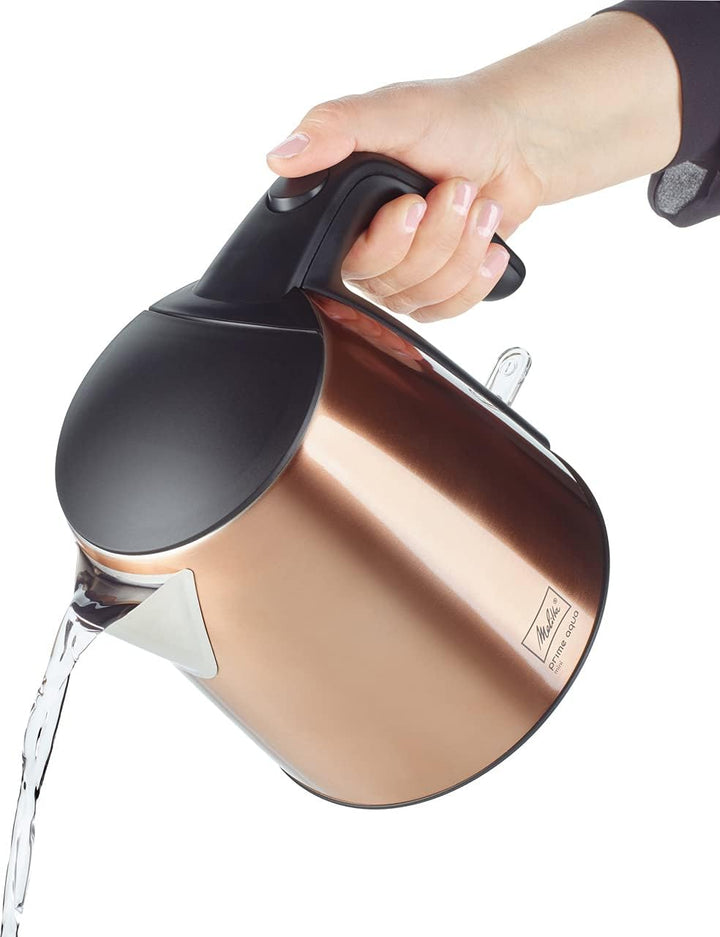 Wasserkocher - MELITTA - Prime Aqua mini, Edelstahl, Farbedition: Kupfer, 1.0 L, 2200 W, 1018-05, Ku