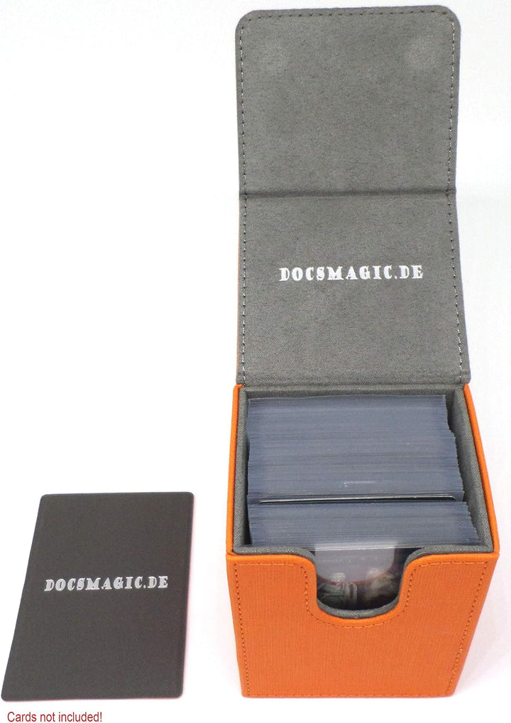 docsmagic.de Premium Magnetic Tray Long Box Orange Small + 2 Flip Boxes - Orange Small + 2 Flip Boxe