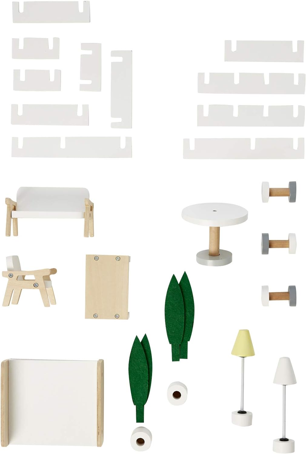 Vertbaudet Puppenhaus aus Holz, FSC® weiss/Natur ONE Size Einheitsgrösse Weiss/Natur, Einheitsgrösse