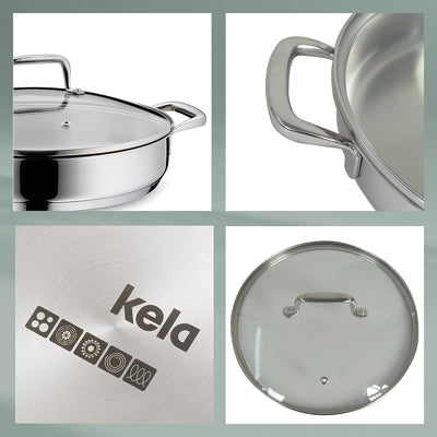 Kela 10186 Flavoria Servierpfanne, 18/8 Stainless Steel, Rostfrei, Servierpfanne