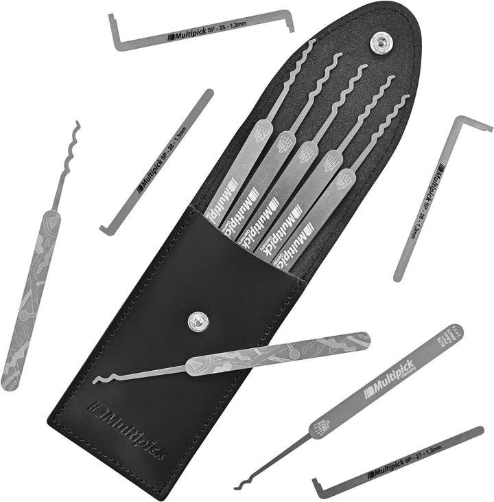 MULTIPICK ELITE 12 Profi Dietrich Set - [12 Teile | 0,6 mm] Made in Germany - Lockpick Tool, Schlöss