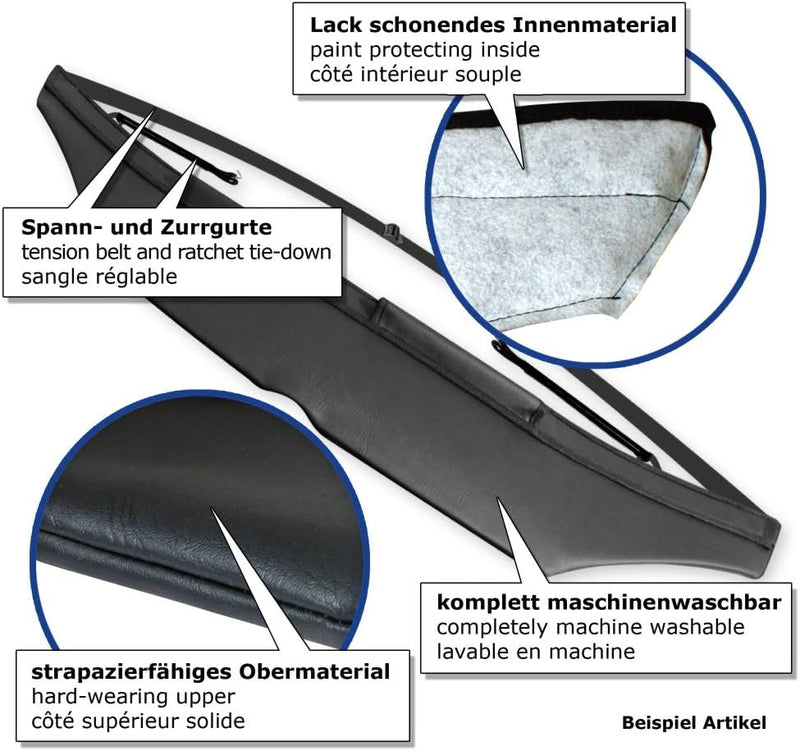 Akhan SS542 - Steinschlagschutz Hauben Bra, Frontmaske schwarz geeignet für Seat Leon 1P (05-09)