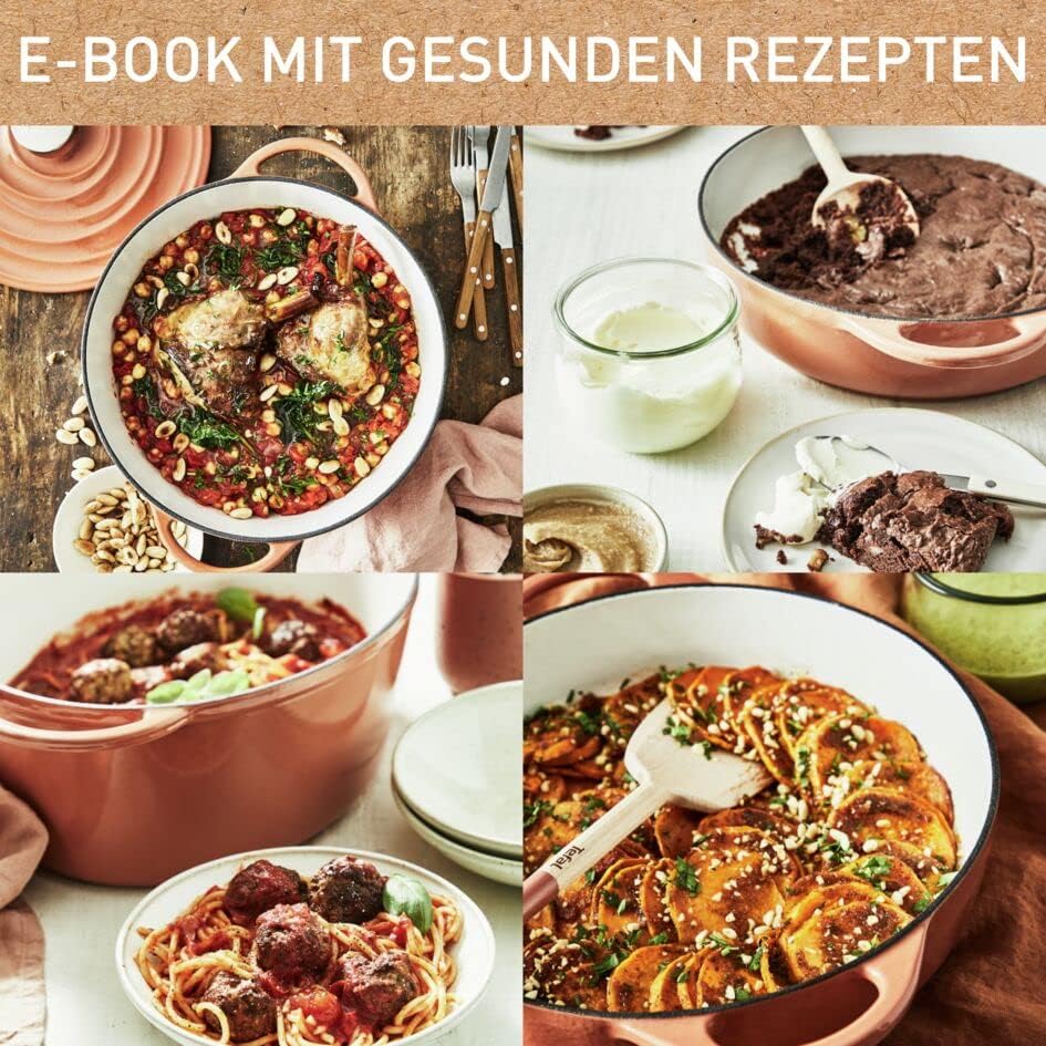 Tefal E26072 LOV Servierpfanne 28 cm | wiedergewonnenes Gusseisen | optimale Wärmespeicherung | für