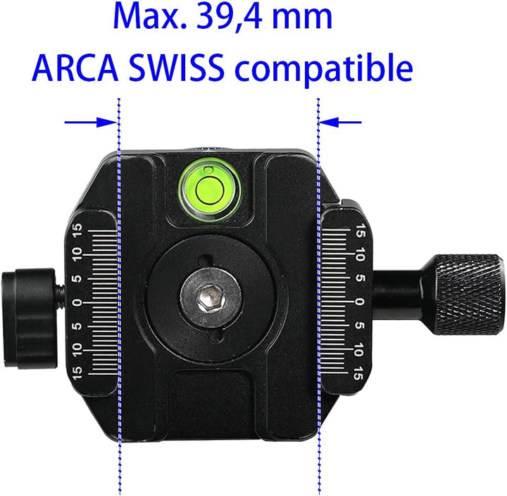 TINKTEEK Wing Panorama Kugelkopf Stativkopf Doppelte Panoramaplatte 390g Höhe 8cm Tragkraft 8kg prof
