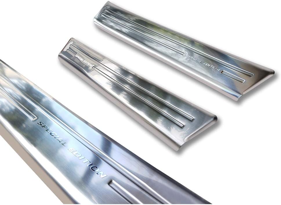 Inox door sill protectors compatible with Citroen Berlingo Multispace/Peugeot Partner & Rifter/Opel