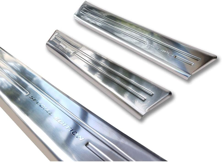 Inox door sill protectors compatible with Citroen Berlingo Multispace/Peugeot Partner & Rifter/Opel