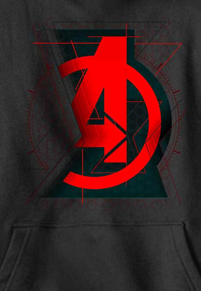 Marvel Jungen Black Widow: Movie Hoodie mit Avengers Widow-logo, Schwarz, S