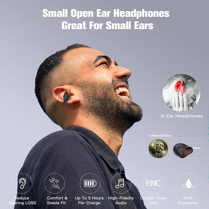 Drahtloses Ohrclip-Bluetooth-Headset Luftleitung Knochenleitungskopfhörer Knochenschall Kopfhörer Bl