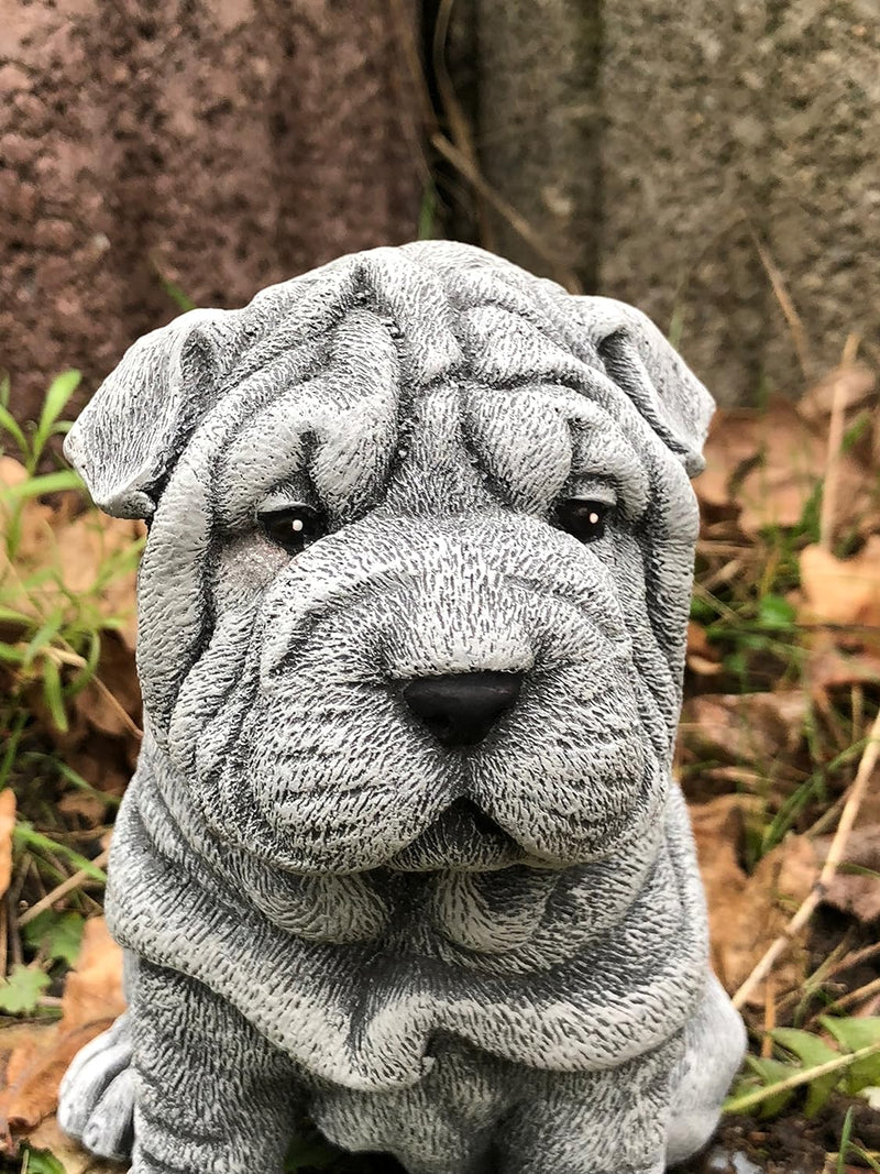 stoneandstyle Steinfigur Shar-Pei, Frost- und wetterfest bis -30°C, massiver Steinguss