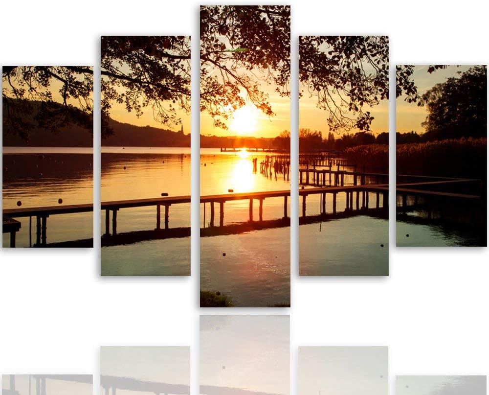 Feeby. Leinwandbild - 5 Teile - Bilder, Wand Bild, Wandbilder, Kunstdruck XXL, 5-Teilig, Typ A, 100x
