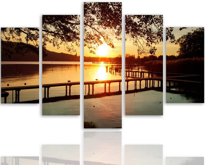 Feeby. Leinwandbild - 5 Teile - Bilder, Wand Bild, Wandbilder, Kunstdruck XXL, 5-Teilig, Typ A, 100x