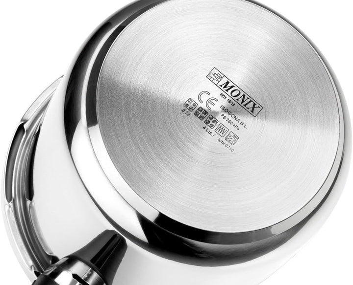 Monix Quick Schnellkochtopf-Set, rostfreier edelstahl, 4 und 6 Liter