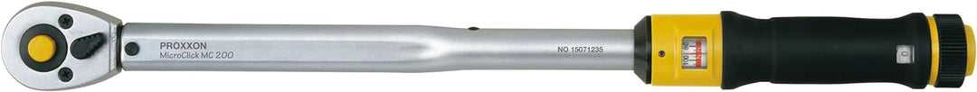 Proxxon Drehmomentschlüssel MicroClick MC 200 1/2" (12.5 mm), präziser Schraubenschlüssel mit Umscha