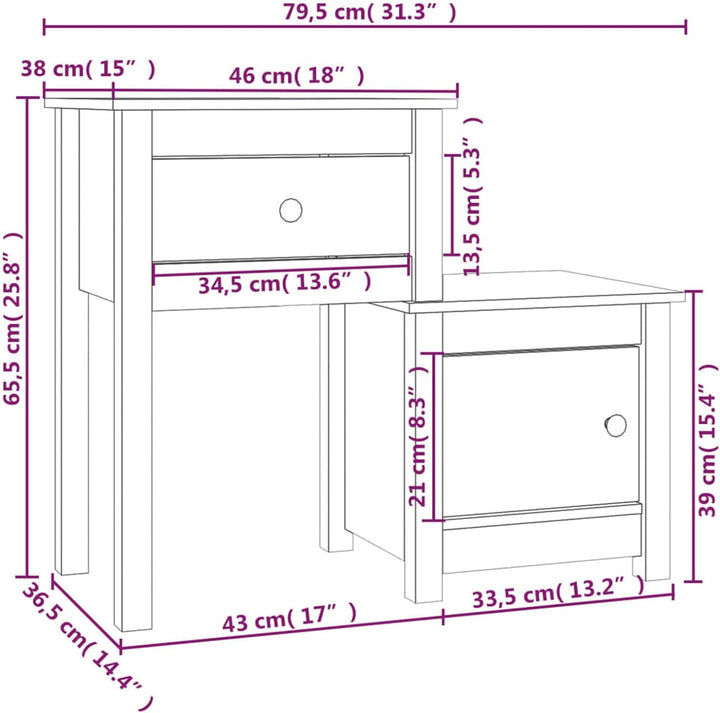 Tidyard Nachttisch mit Schublade und 1 Fach Nachtschrank Nachtkonsole Nachtkommode Schlafzimmer Schr