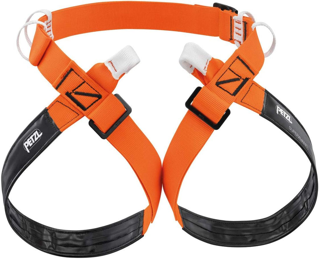 PETZL Unisex Verticality Speläogurt (1er Pack) 2 Orange/ Schwarz, 2 Orange/ Schwarz