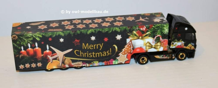 Herpa 308960 Iveco Stralis XP Koffer-Sattelzug Weihnachtstruck 2018 , Mehrfarbig