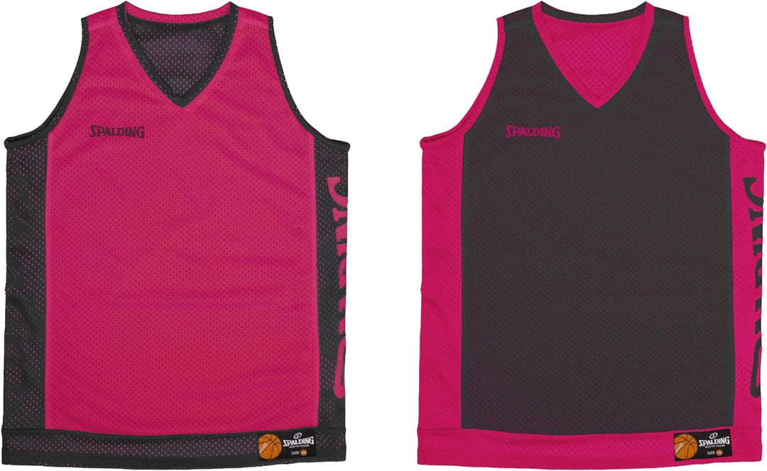 Spalding - Wende-Tank-Top - Basketball-Top - Fuchsia/Schwarz - Grösse L - Sportbekleidung - Basketba