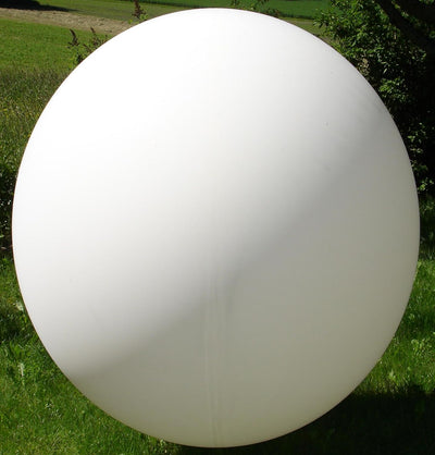 Riesenluftballon von Ballonpoint - Ø210cm /83inch, Umfang 650cm unbedruckt, Ballonfarbe WEISS, XXL R