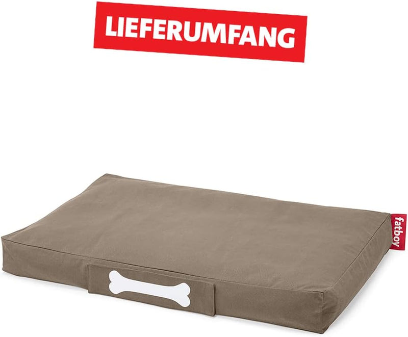 Fatboy® Doggielounge Stonewashed | Hundekissen Taupe | Abwaschbares Hundebett für grosse und kleine