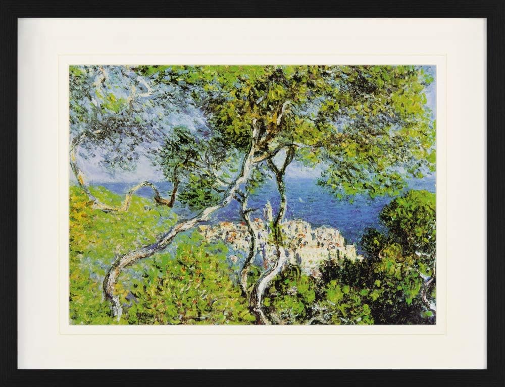 1art1 Claude Monet Poster Bordighera, 1884 Gerahmtes Bild Mit Edlem Passepartout | Wand-Bilder | Im
