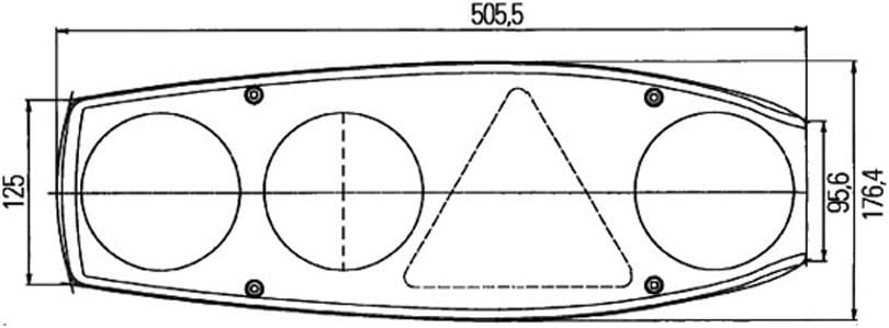 HELLA 2VP 343 590-027 Heckleuchte - Caraluna Modular II Plus - 12V - Einbau - rechts