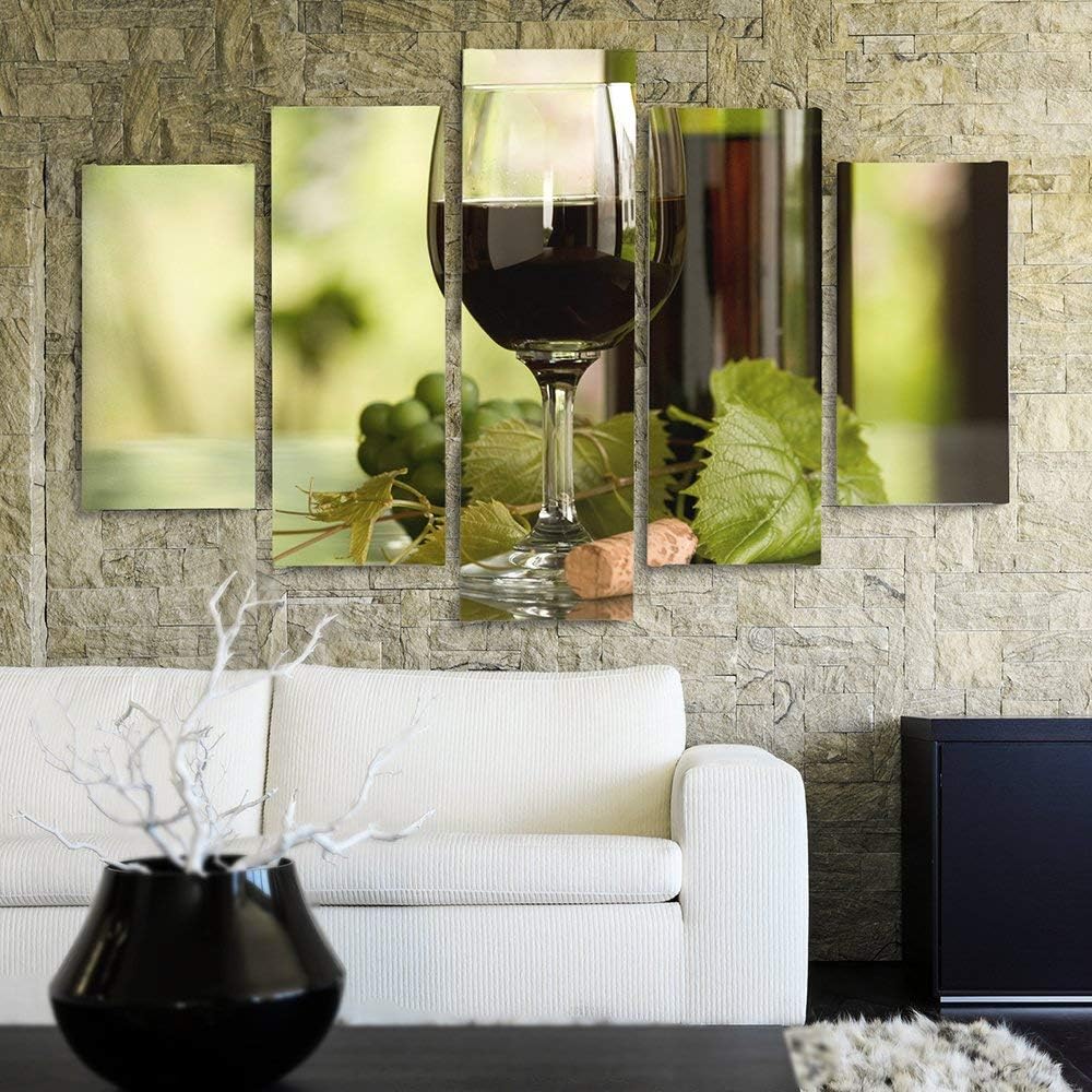 Feeby. Leinwandbild - 5 Teile - Bilder, Wand Bild, Wandbilder, Kunstdruck XXL, 5-Teilig, Typ A, 100x