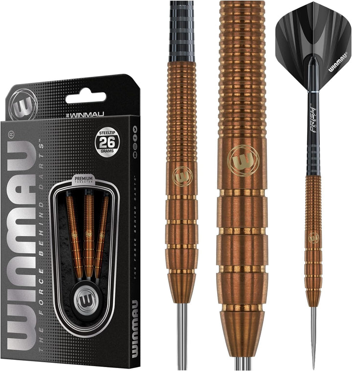 WINMAU Darren Herewini 26 Gramm Profi Wolfram Softip Dartpfeile Set mit Flights und Schäfte