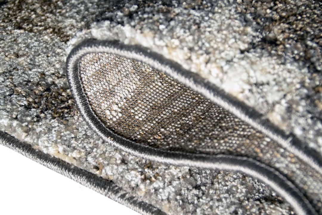 Teppich-Traum RUNDER Designer Teppich Wohnzimmer modern ABSTRAKT Linien braun beige grau Creme melie