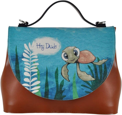 DOGO Handy Bag Vegane Damen Umhängetaschen - Handgefertigt Schultertaschen und Handtasche Braun, Bra