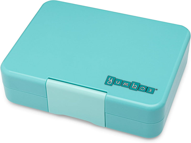 yumbox Snack S Lunchbox (Misty Aqua) - kleine Brotdose mit 3 Fächern | Kinder Bento Box für Kinderga