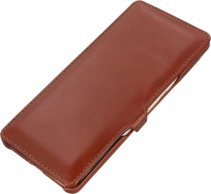 STILGUT Book Case kompatibel mit Google Pixel 6 Pro Hülle aus Leder mit Clip-Verschluss, Lederhülle,
