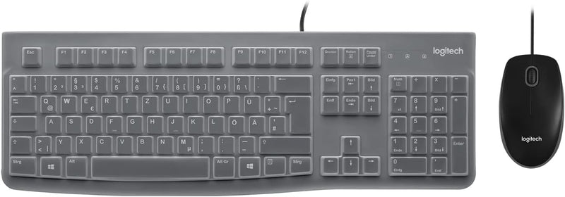 Logitech MK120 Desktop for Education mit Silikonhülle, kabelgebundene Tastatur und Maus für Windows,